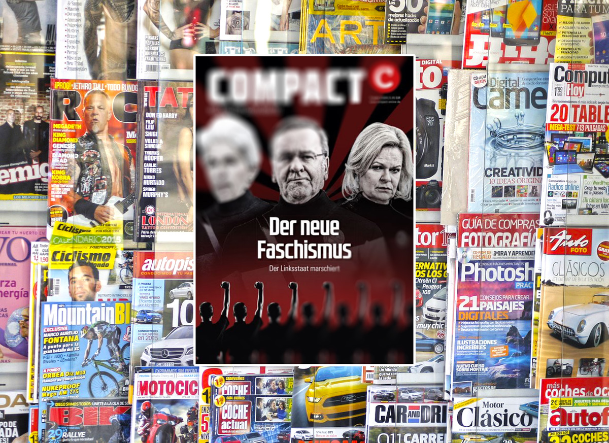 Montage: Compact-Magazin am Kiosk