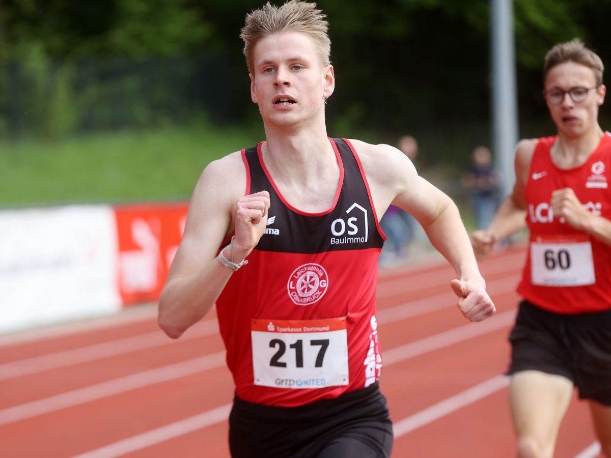 Goldregen und Stadtrekord: Leichtathleten aus Osnabrück glänzen bei Norddeutschen Meisterschaften Mika Pikutzki (LG Osnabrück). / Foto: Dirk Gantenberg (LG Osnabrück)
