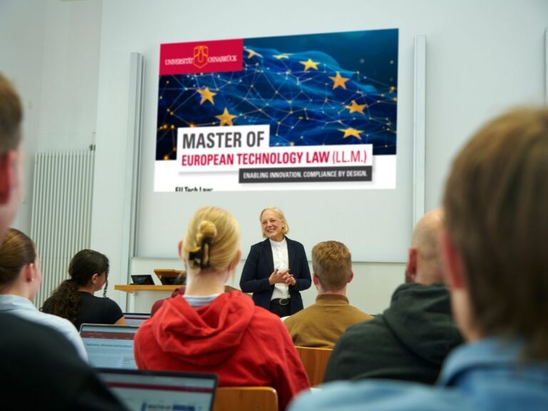 Neuer Masterstudiengang European Technology Law an der Uni Osnabrück. / Foto Uwe Lewandowski