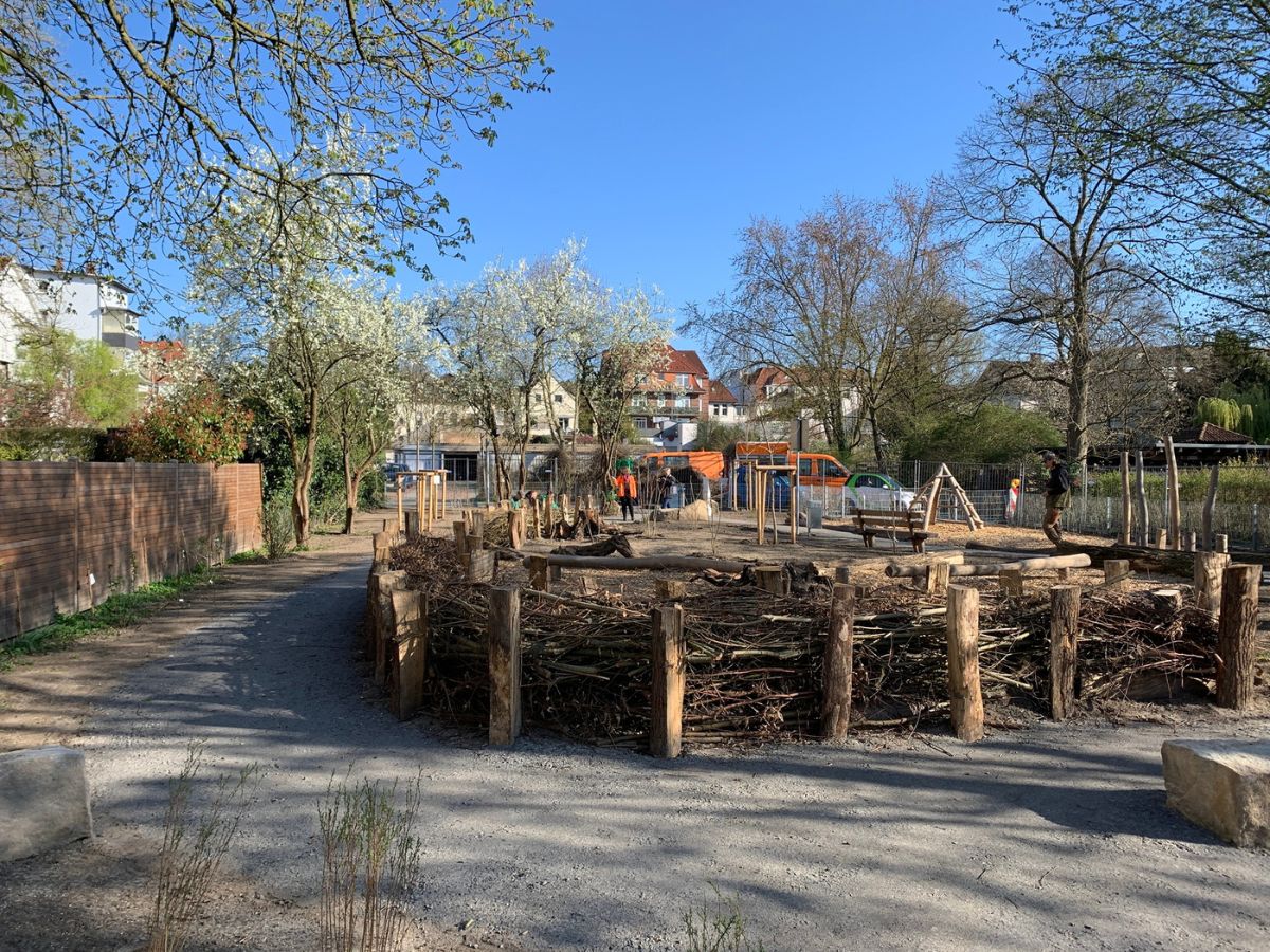 Im Bau: Der Naturspielplatz im Katharinenviertel
