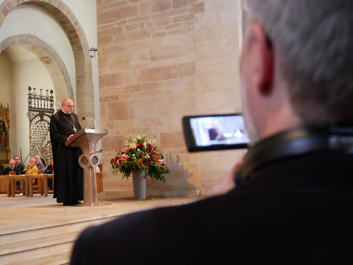 Bischof Dominicus Meier bei seiner Vorstellung im Dom. / Foto: Dominik Lapp