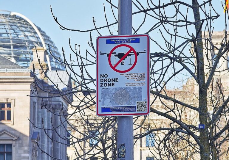 Drohnen-Verbots-Schild am