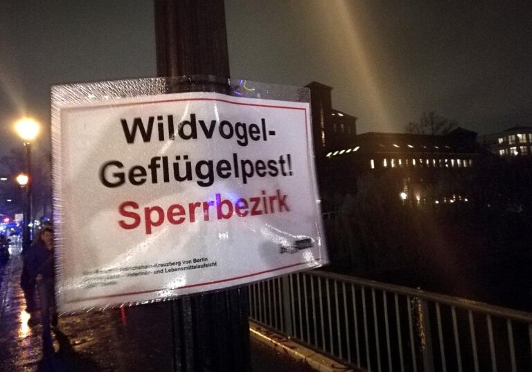 Warnschild vor in Ostercappeln