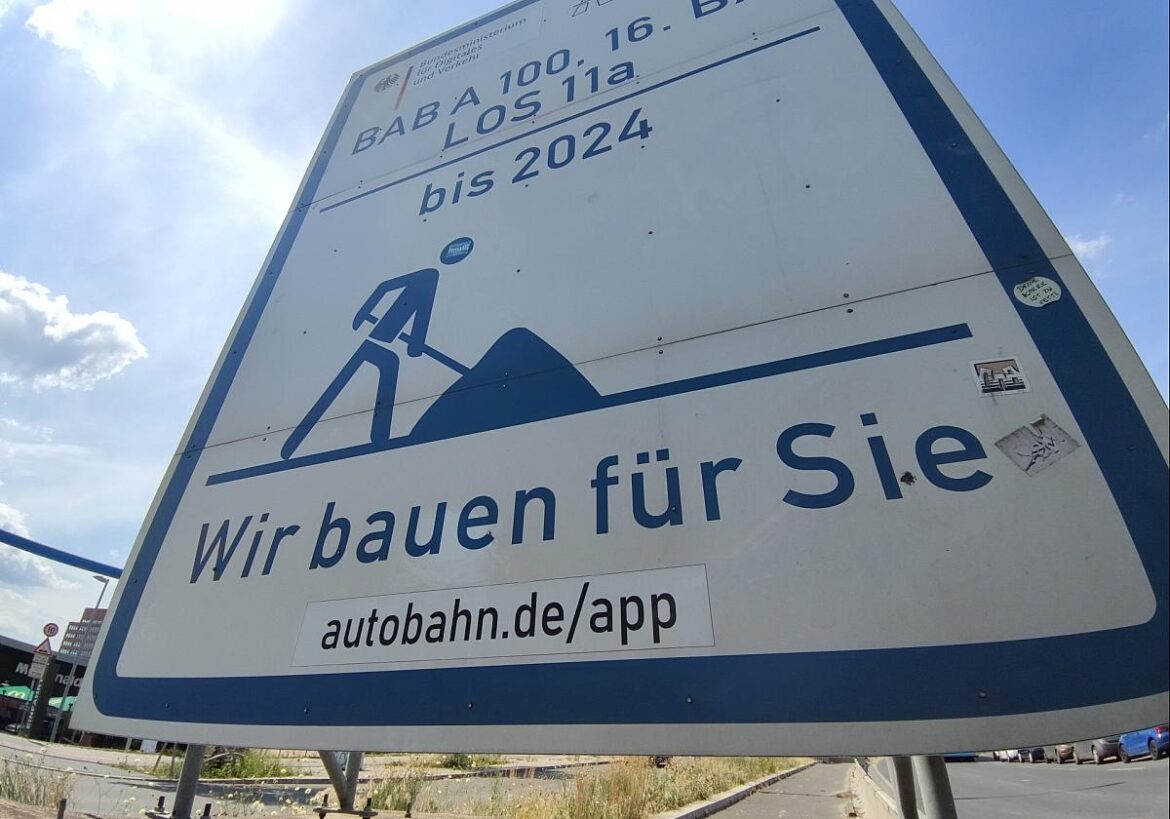 Autobahn-Baustelle