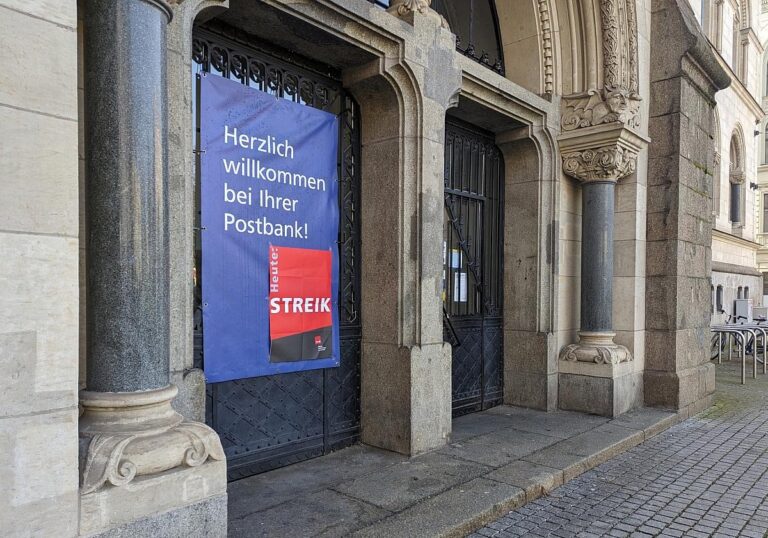 Streik-Hinweis an
