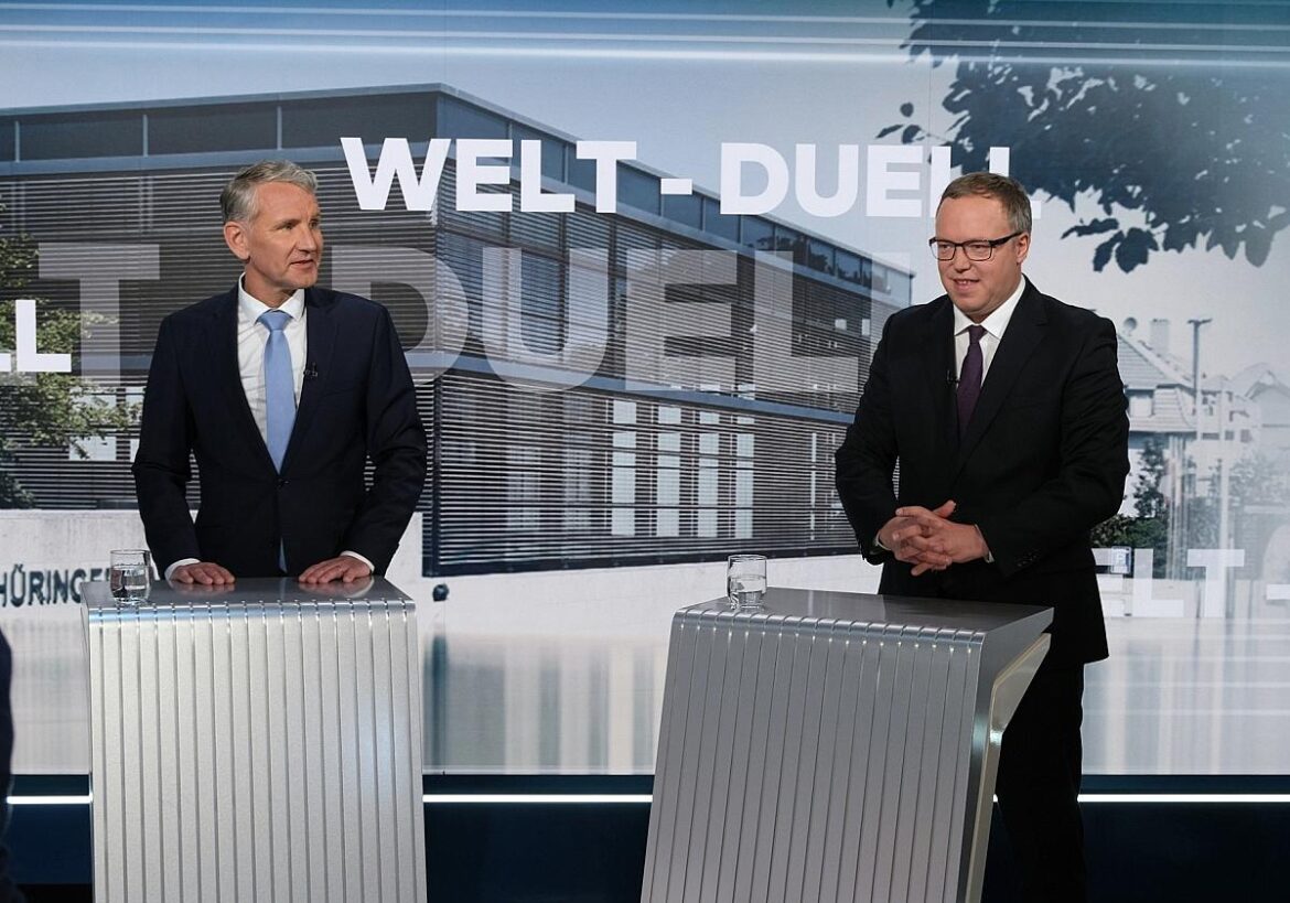 TV-Duell Höcke/Voigt