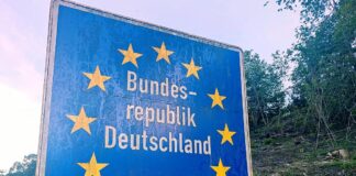 Grenzschild Bundesrepublik