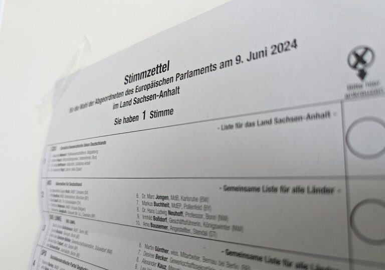 Stimmzettel zur