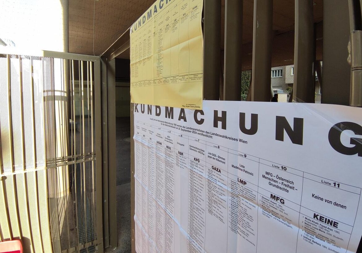 Österreichisches Wahllokal