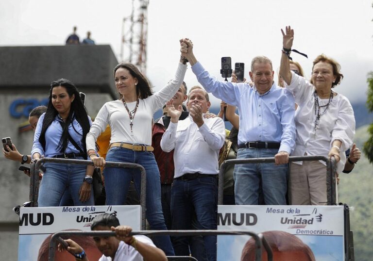 Venezuelas Oppositionsführer Maria Corina Machado und Edmundo Gonzalez