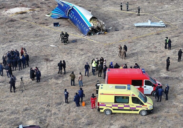 Absturzstelle in Kasachstan