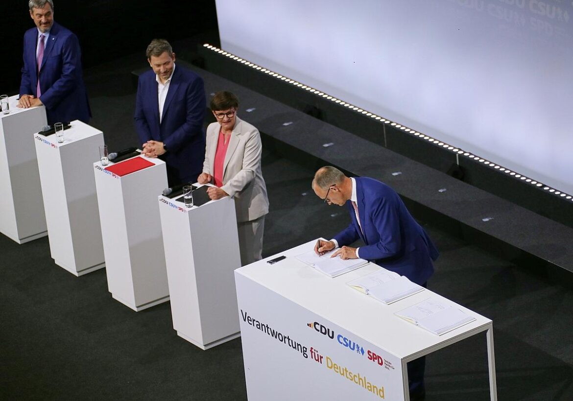 Unterzeichnung Koalitionsvertrag