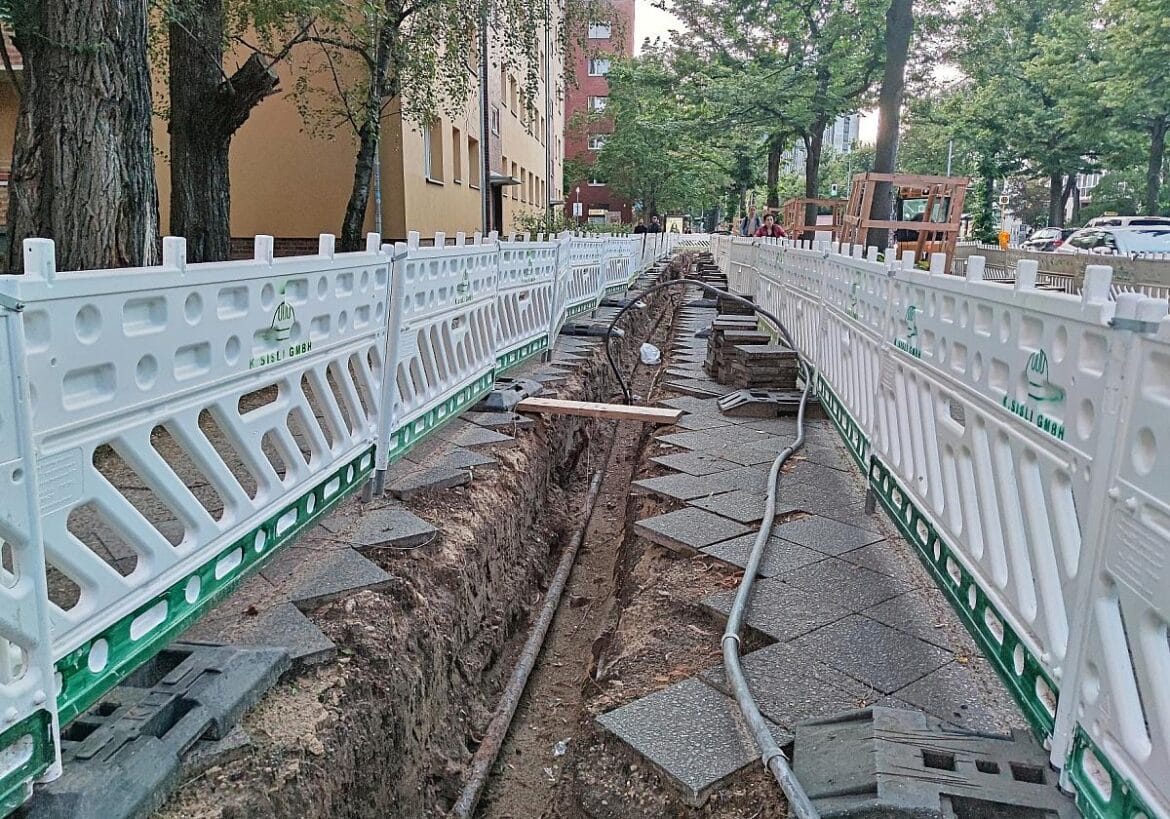 Aufgerissener Bürgersteig