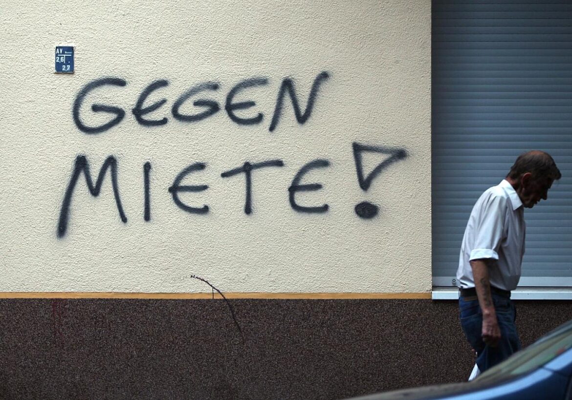 "Gegen Miete"-Graffiti