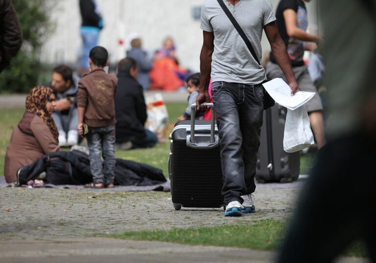 Flüchtlinge an