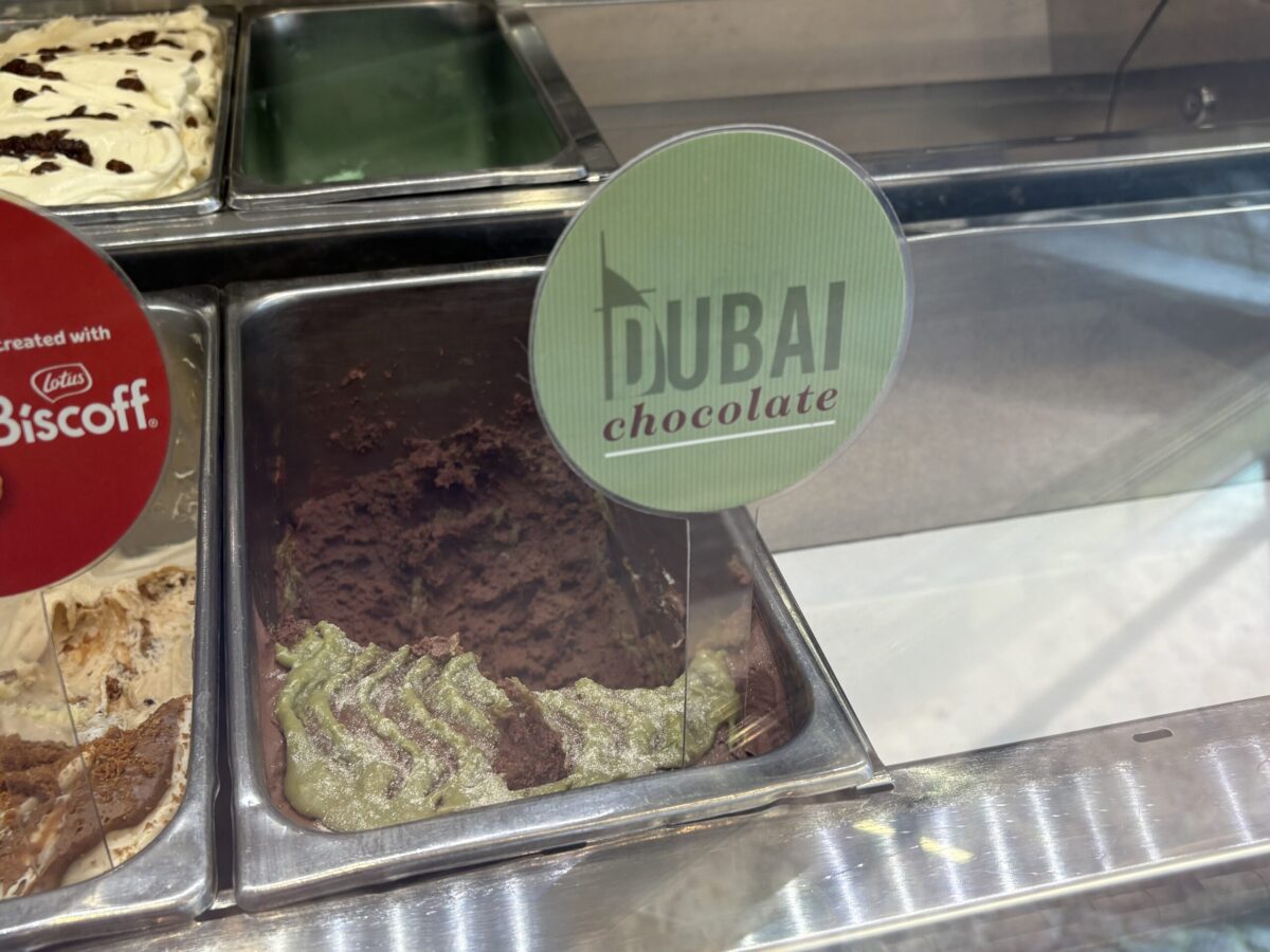 Dubai-Schokolade als Eissorte