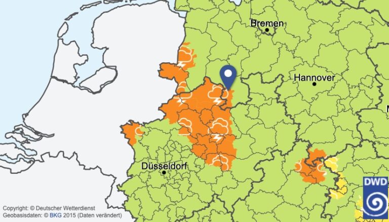 Wetterwarnung Osnabrück Deutscher Wetterdienst (DWD)