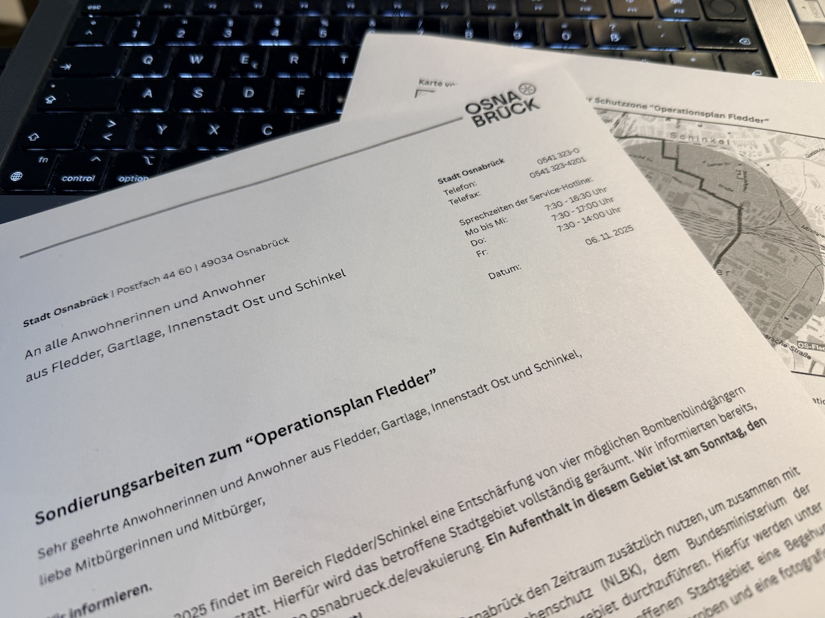 Fake-Briefe in Zusammenhang mit der Bombenräumung