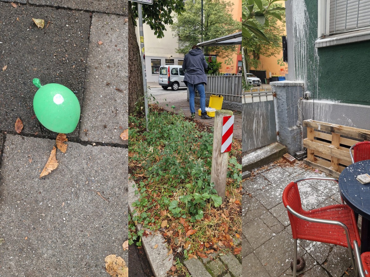 Farbanschlag auf "Parkhaus Rink": / Foto: Privat