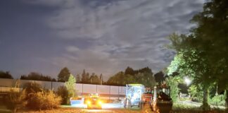 Feuer an Teermaschine im Landwehrviertel