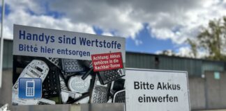 Im Rahmen des internationalen Tages des E-Schrotts informiert die AWIGO über die Gefahren falsch entsorgter Elektrogeräte und Akkus. / Foto: Ch. van Kampen, AWIGO