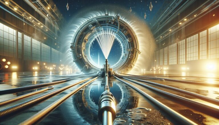 futuristische Darstellung: Wasserstrahl