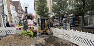 Reparatur der Gasleitung in der Krahnstraße