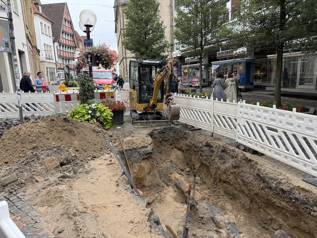 Reparatur der Gasleitung in der Krahnstraße