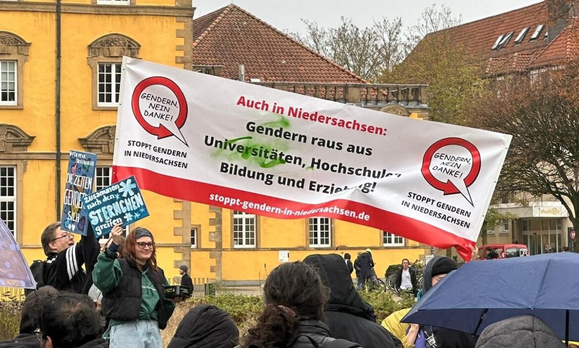 Demonstration gegen das Gendern in Osnabrück