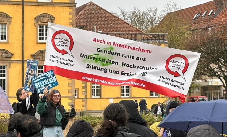 Demonstration gegen das Gendern in Osnabrück