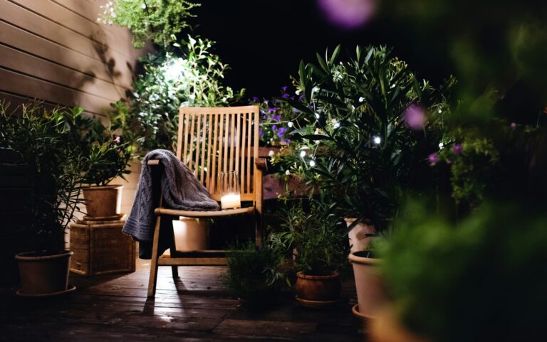 Terrasse bei Nacht