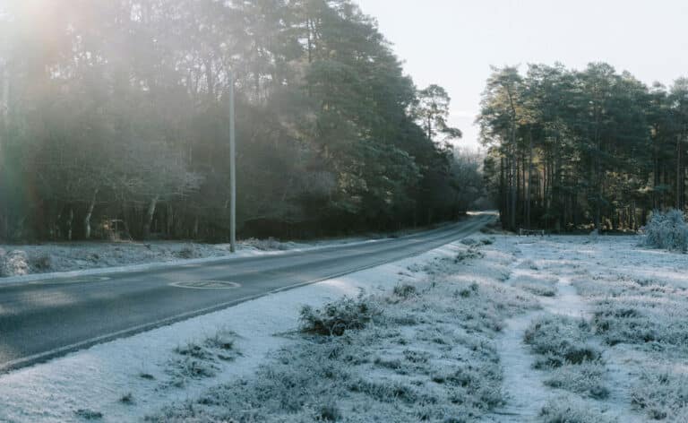 Straße im Winter in Osnabrück (Gesamtstadt)