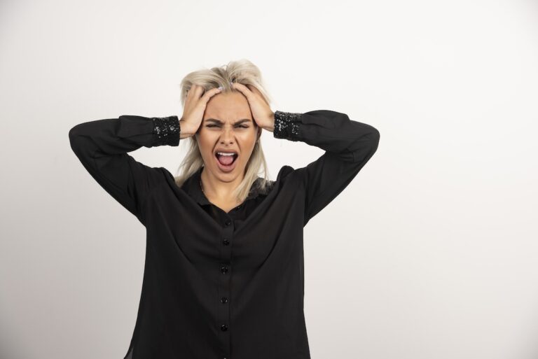 Frau hat Stress
