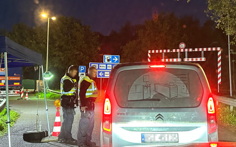 Grenzkontrolle an der A30 bei Bad Bentheim