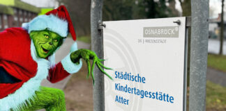 Der Grinch bei der Kita Osnabrück-Atter