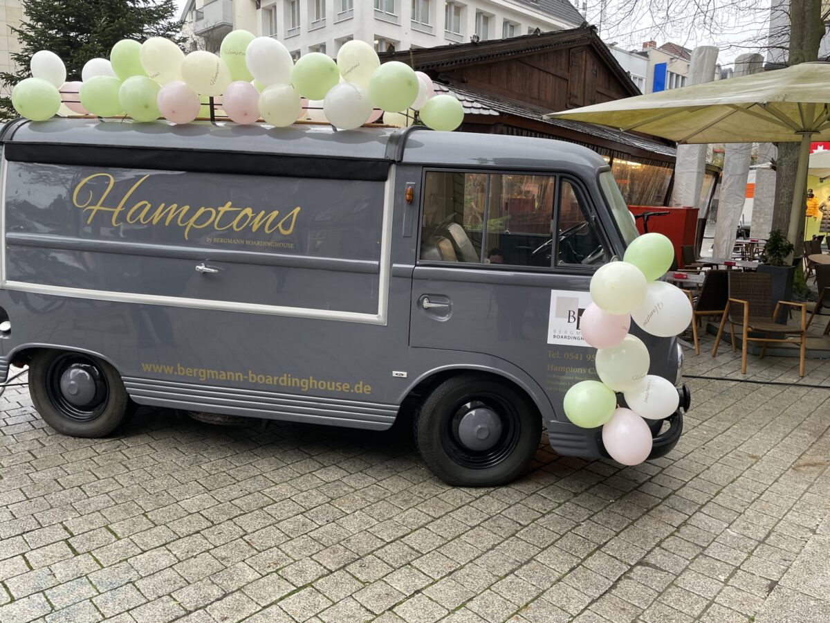 Das mobile Café vom Hamptons kann für Events gemietet werden. / Foto: Dominik Lapp
