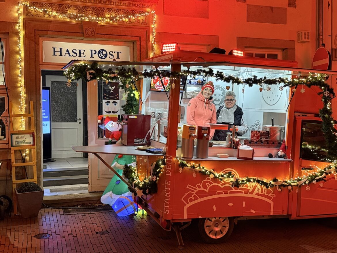 der "Heisse Hase" beim Advent in der Altstadt Osnabrück