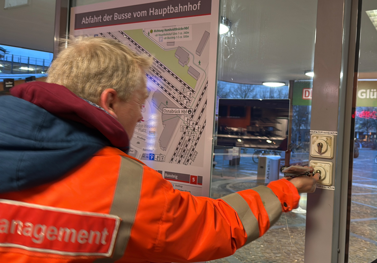 Der Hauptbahnhof Osnabrück wurde gegen 8:00 abgeschlossen