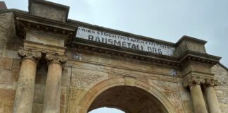 Schmiererei am Heger Tor. / Foto: Dominik Lapp