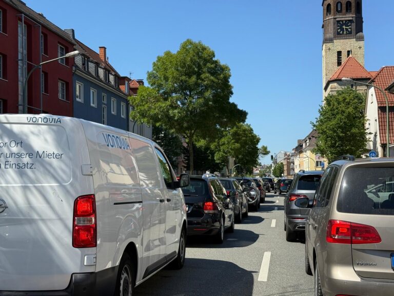 Iburger Straße im Stau