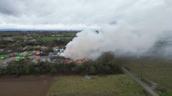 Großbrand auf Industriegelände bei Mannheim
