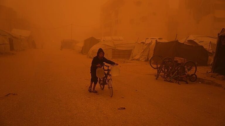 Sandsturm im Nahen Osten: Gaza und Israel betroffen