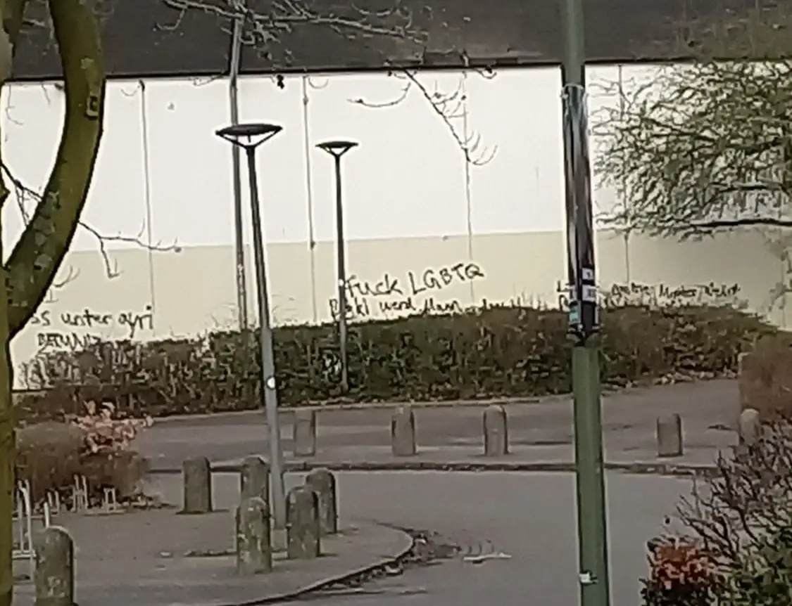 Graffitis an der Gesamtschule Schinkel
