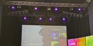 Bühne beim Jugendbarcamp des AWO im Haus der Jugend in Osnabrück. / Foto: Dana Beckmann