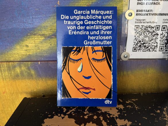 Ein Buch im Tauschhschrank bei der Buchhandlung zur Heide. / Foto: Dana Beckmann