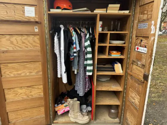 Der Tauschschrank am Gustav-Heinemann-Platz. / Foto: Dana Beckmann