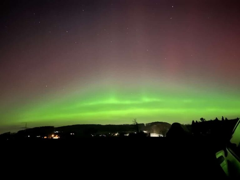Polarlichter über dem Osnabrücker Land (20.01.2025) in Landkreis Osnabrück (Region)