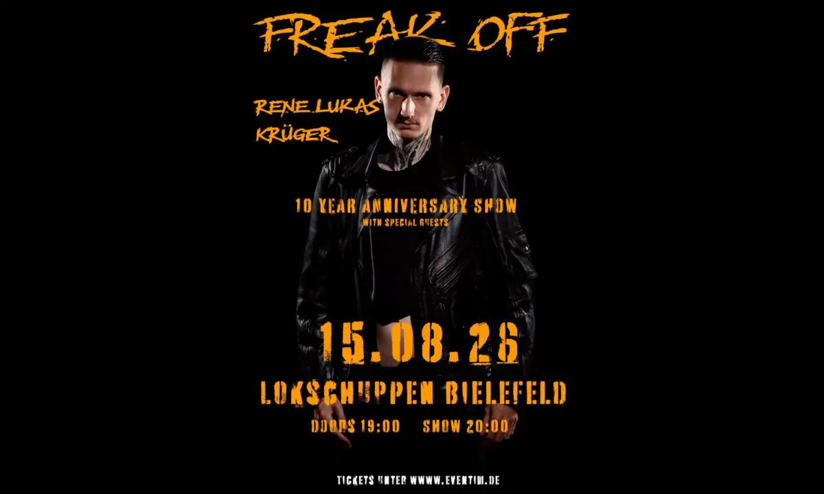 Mit FREAK OFF feiert Osnabrücker Künstler Rene Lukas Krüger sein 10. Jubiläum.