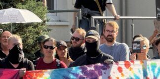 Demonstration vor dem Parkhaus Rink in der Parkstraße am 6. Sept. 2025