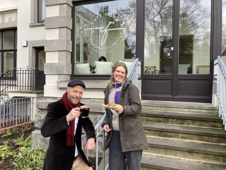 Nils-Arne Kässens (Museumsquartier Osnabrück) und Marlene Schriever (Exil). / Foto: Dominik Lapp